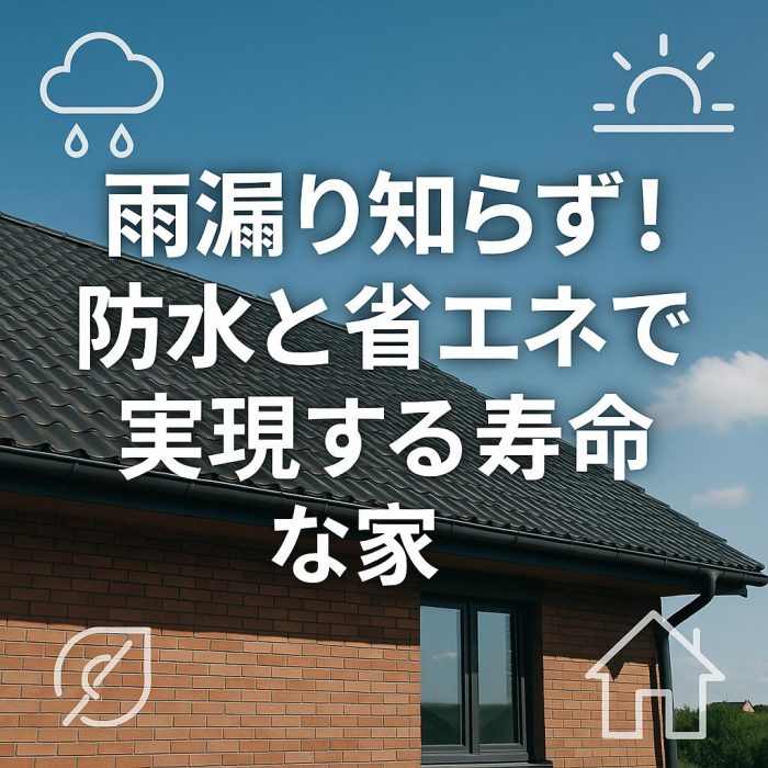 雨漏り知らず！防水と省エネで実現する長寿命な家
