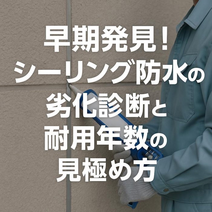 早期発見！シーリング防水の劣化診断と耐用年数の見極め方