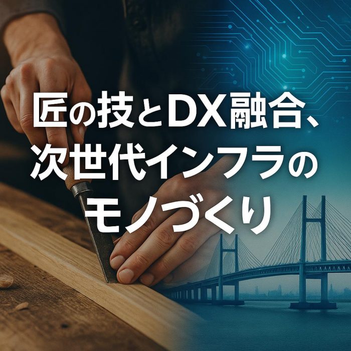匠の技とDX融合、次世代インフラのモノづくり