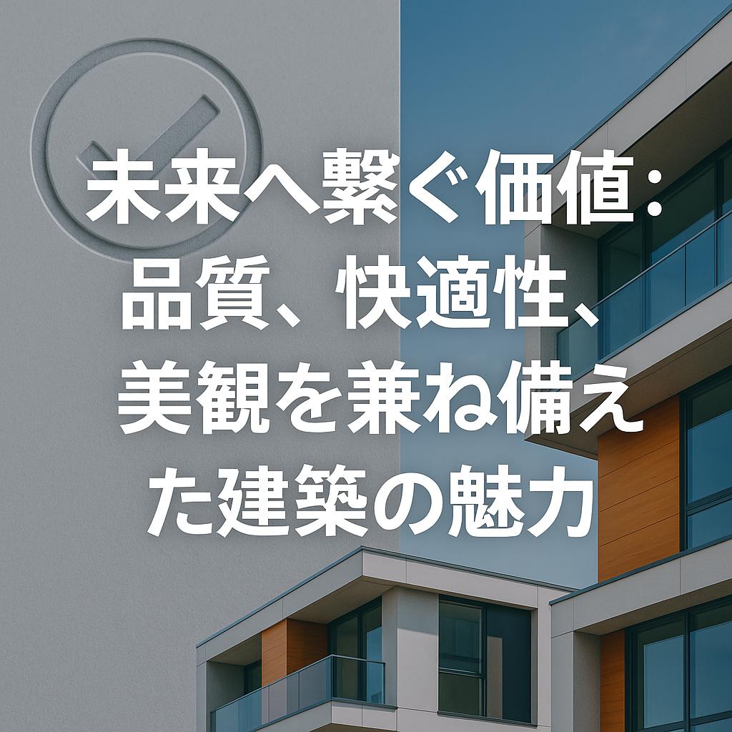 未来へ繋ぐ価値：品質、快適性、美観を兼ね備えた建築の魅力