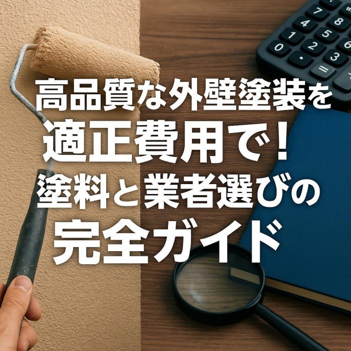 高品質な外壁塗装を適正費用で！塗料と業者選びの完全ガイド