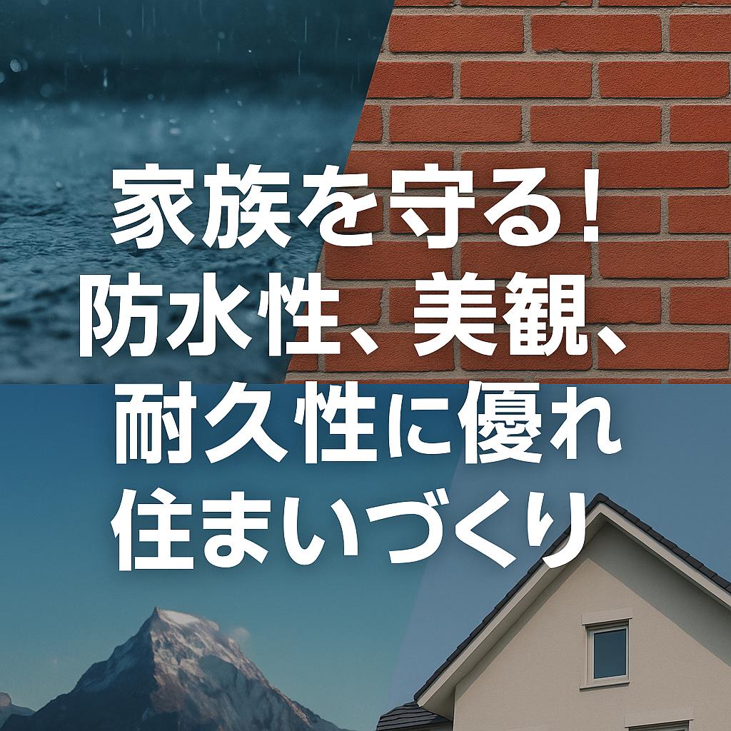家族を守る！防水性、美観、耐久性に優れた住まいづくり