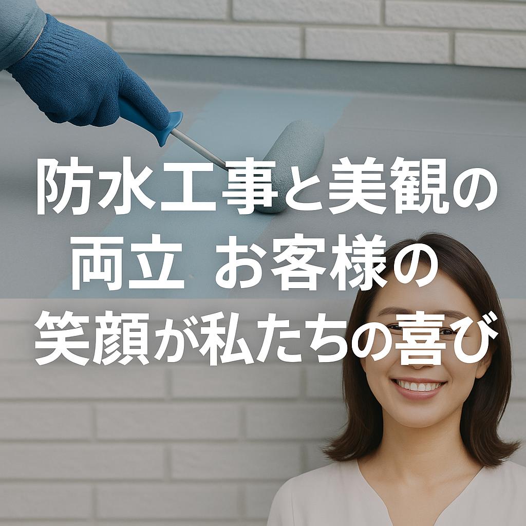 防水工事と美観の両立。お客様の笑顔が私たちの喜び