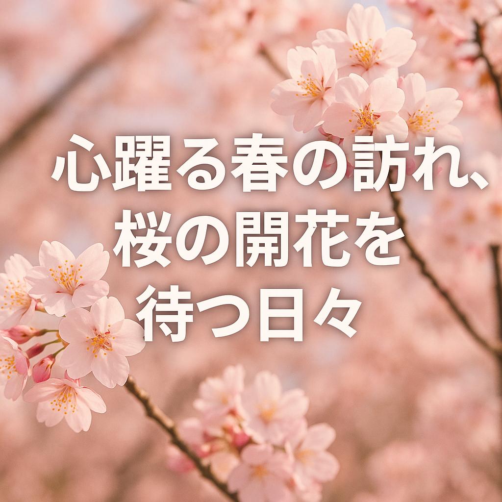 心躍る春の訪れ、桜の開花を待つ日々