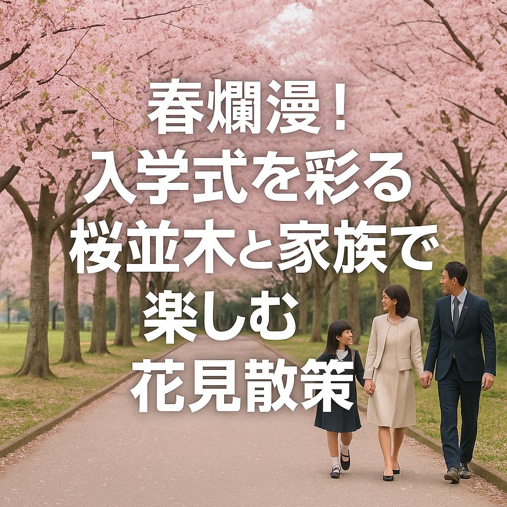 春爛漫！入学式を彩る桜並木と家族で楽しむ花見散策