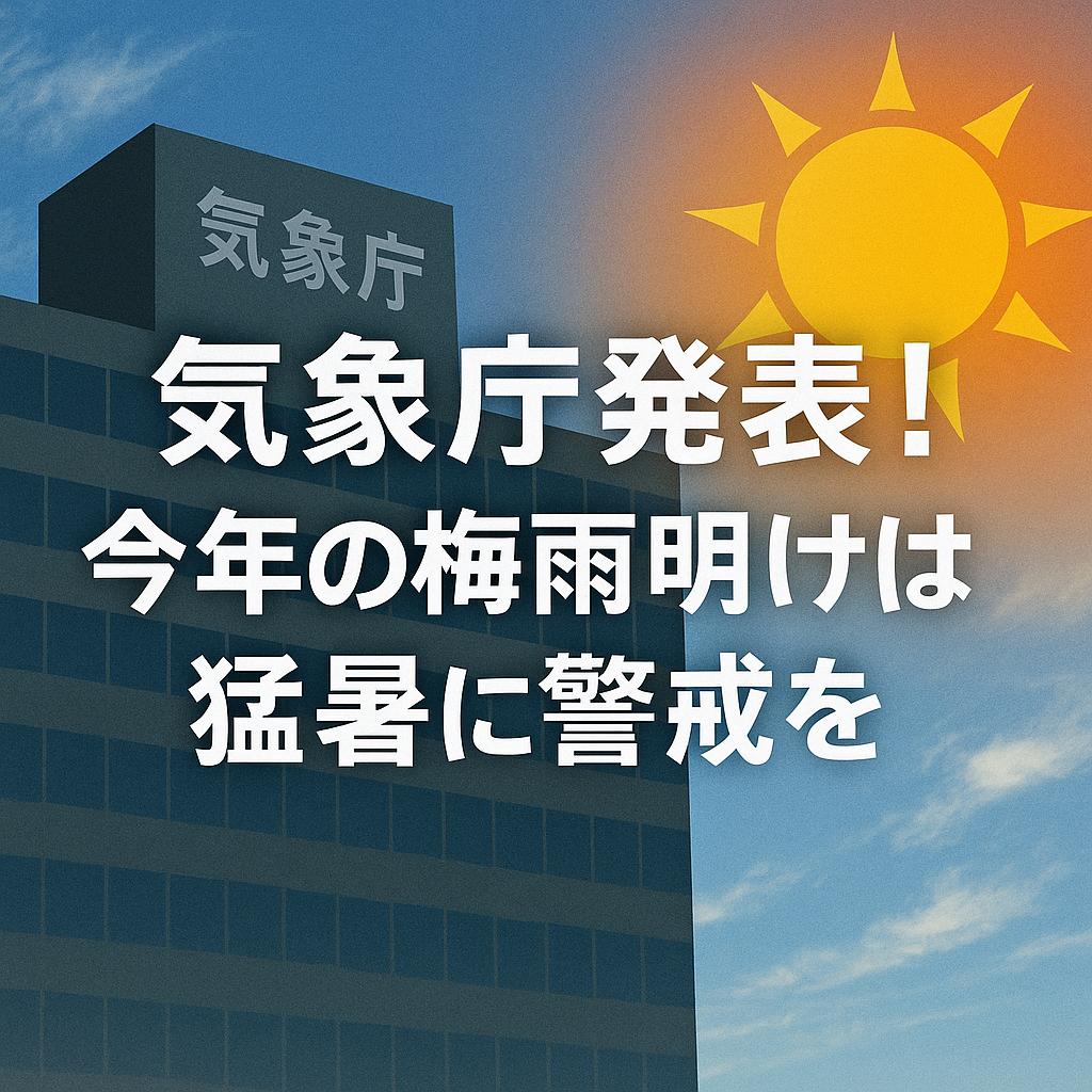 気象庁発表！今年の梅雨明けは猛暑に警戒を