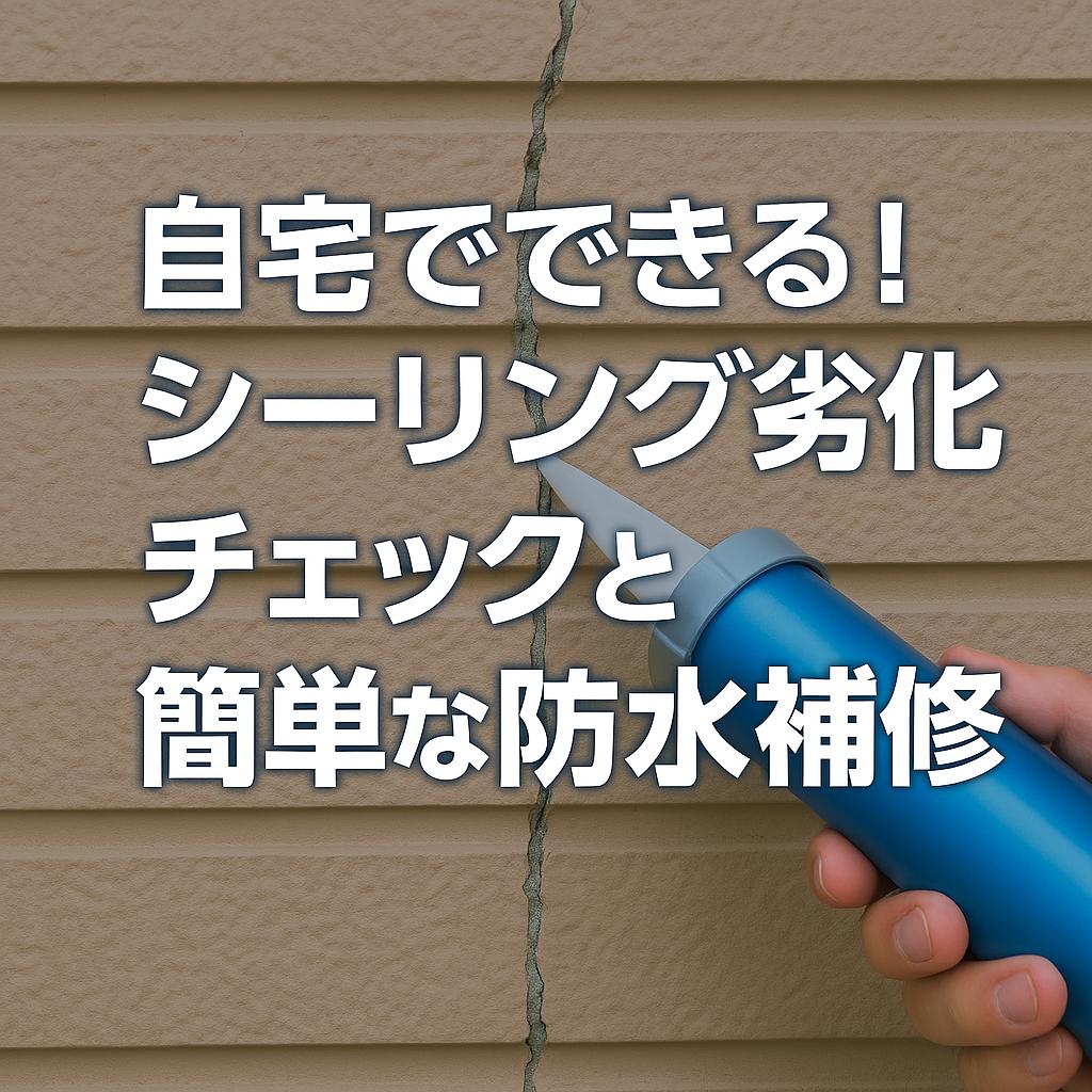 自宅でできる!シーリング劣化チェックと簡単な防水補修