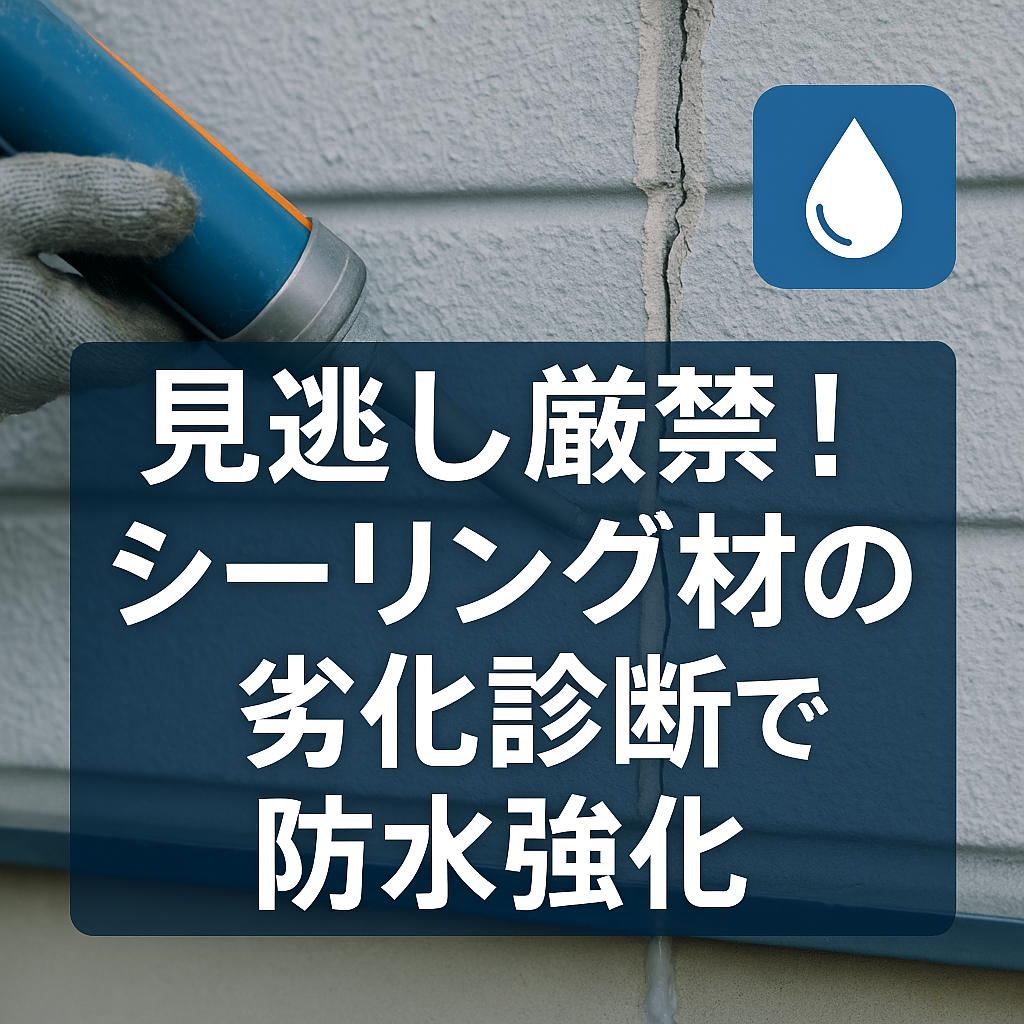 見逃し厳禁！シーリング材の劣化診断で防水強化