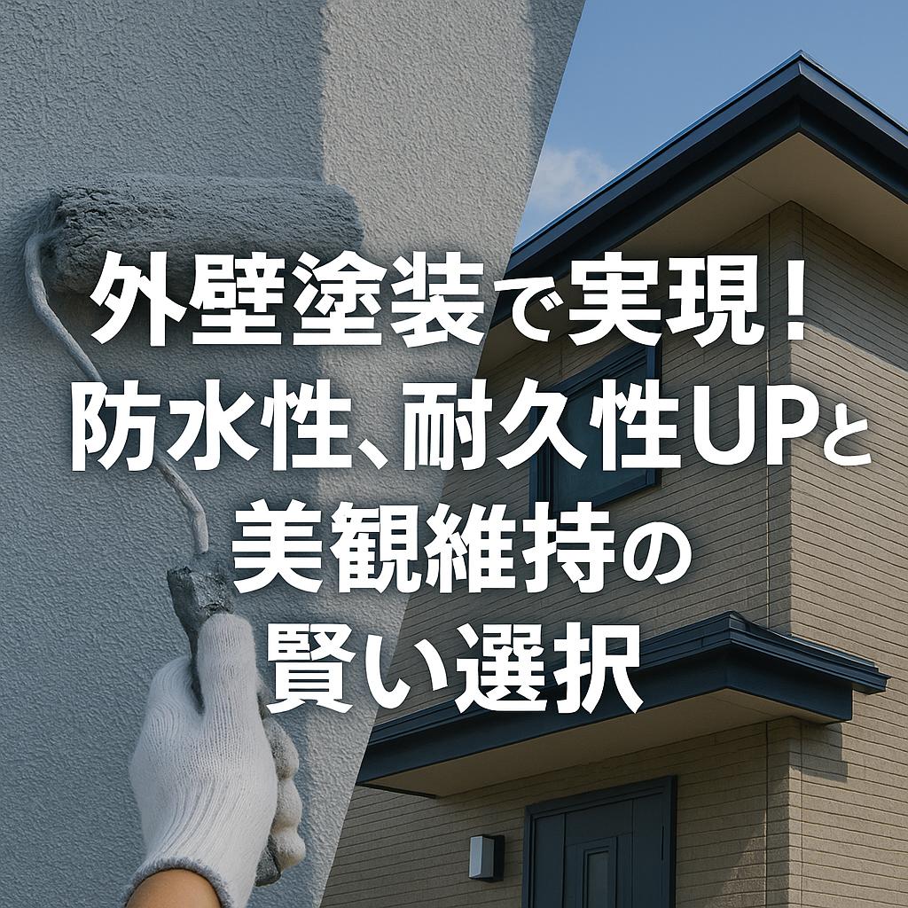 外壁塗装で実現！防水性,耐久性UPと美観維持の賢い選択
