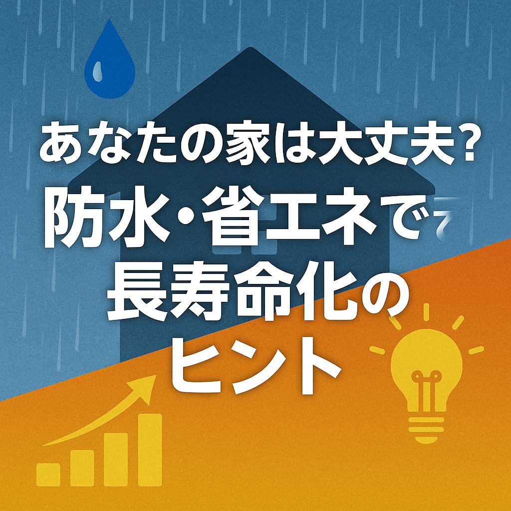 あなたの家は大丈夫？防水・省エネで守る長寿命化のヒント