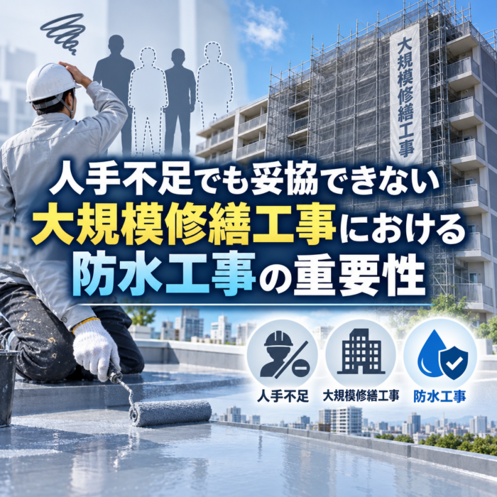 人手不足でも妥協できない大規模修繕工事における防水工事の重要性