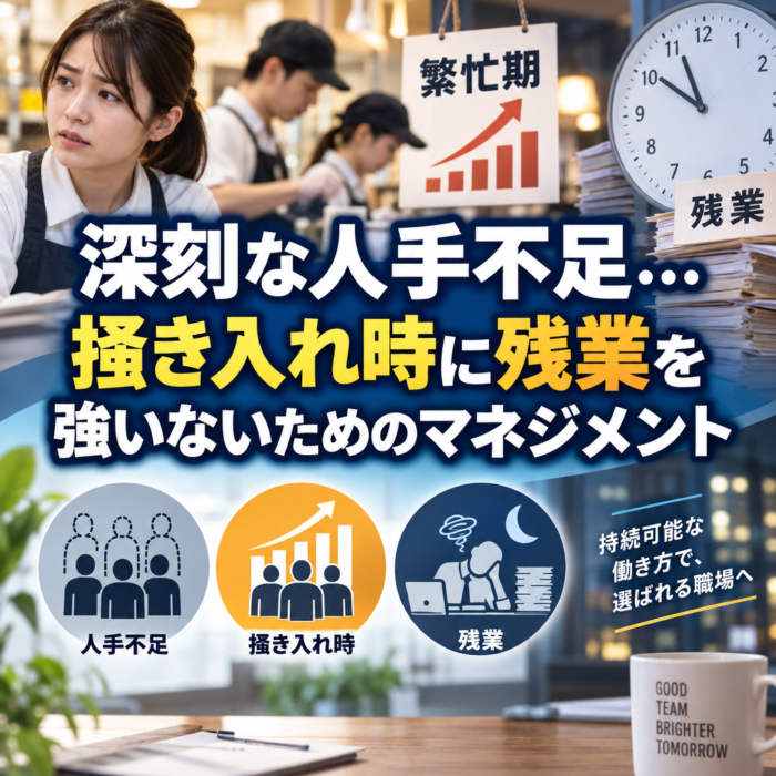 深刻な人手不足…掻き入れ時に残業を強いないためのマネジメント