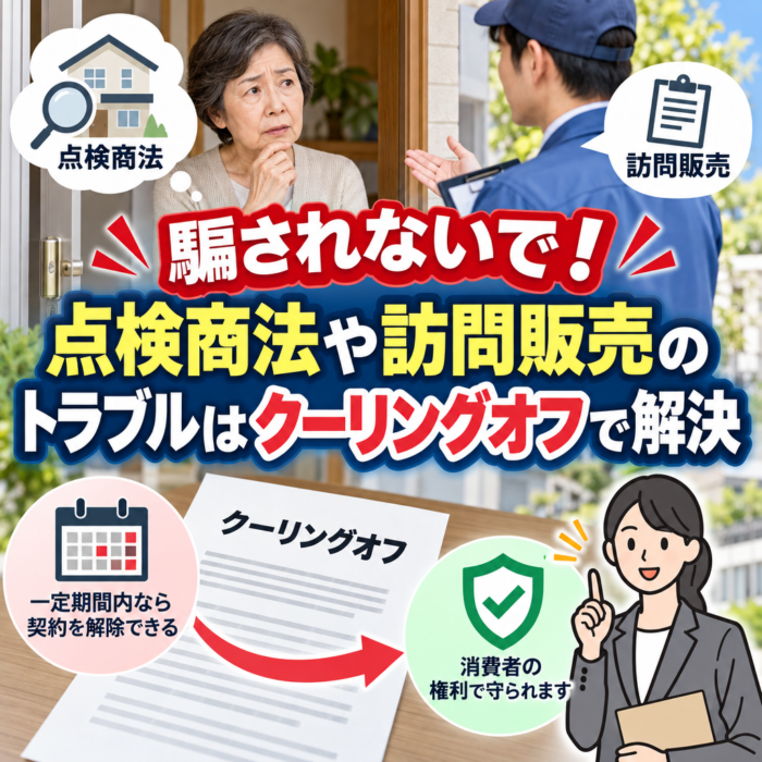 騙されないで！点検商法や訪問販売のトラブルはクーリングオフで解決
